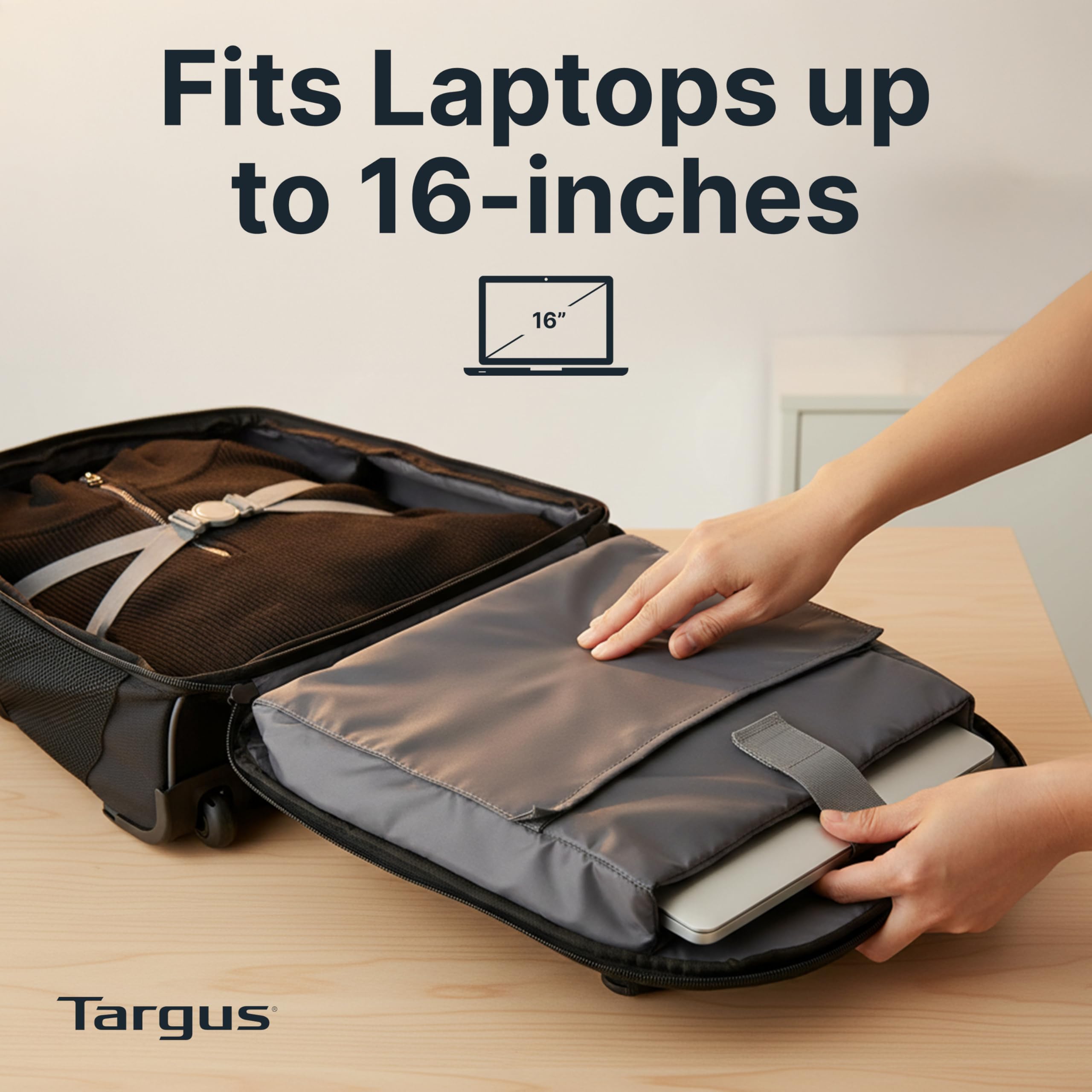 targus-16-inch-compact-rolling-backpack-black-wheeled-travel-bag-with-laptop-sle image 7