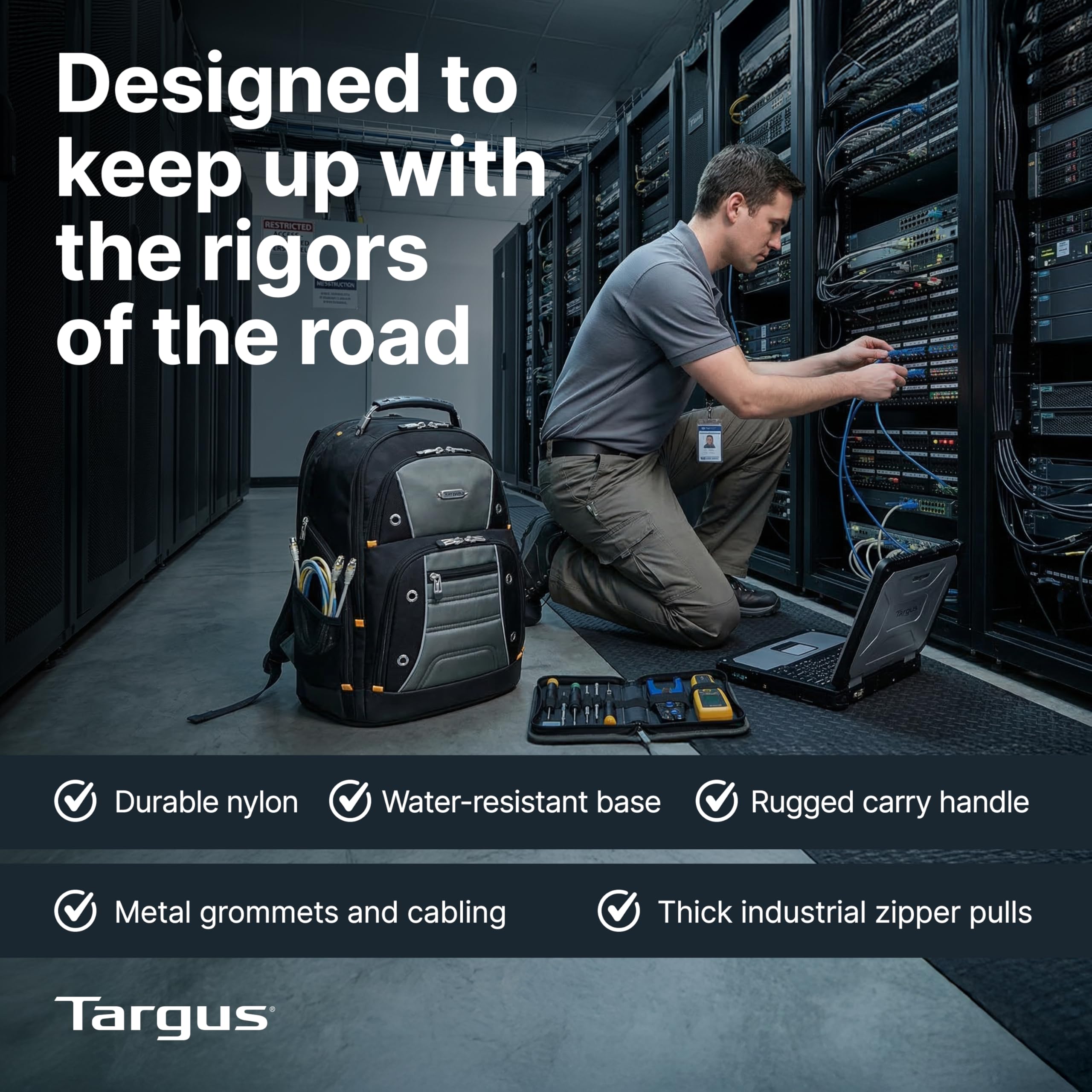 targus-drifter-ii-laptop-backpack-for-men-and-women-fits-17-laptops-black-gray-t image 5
