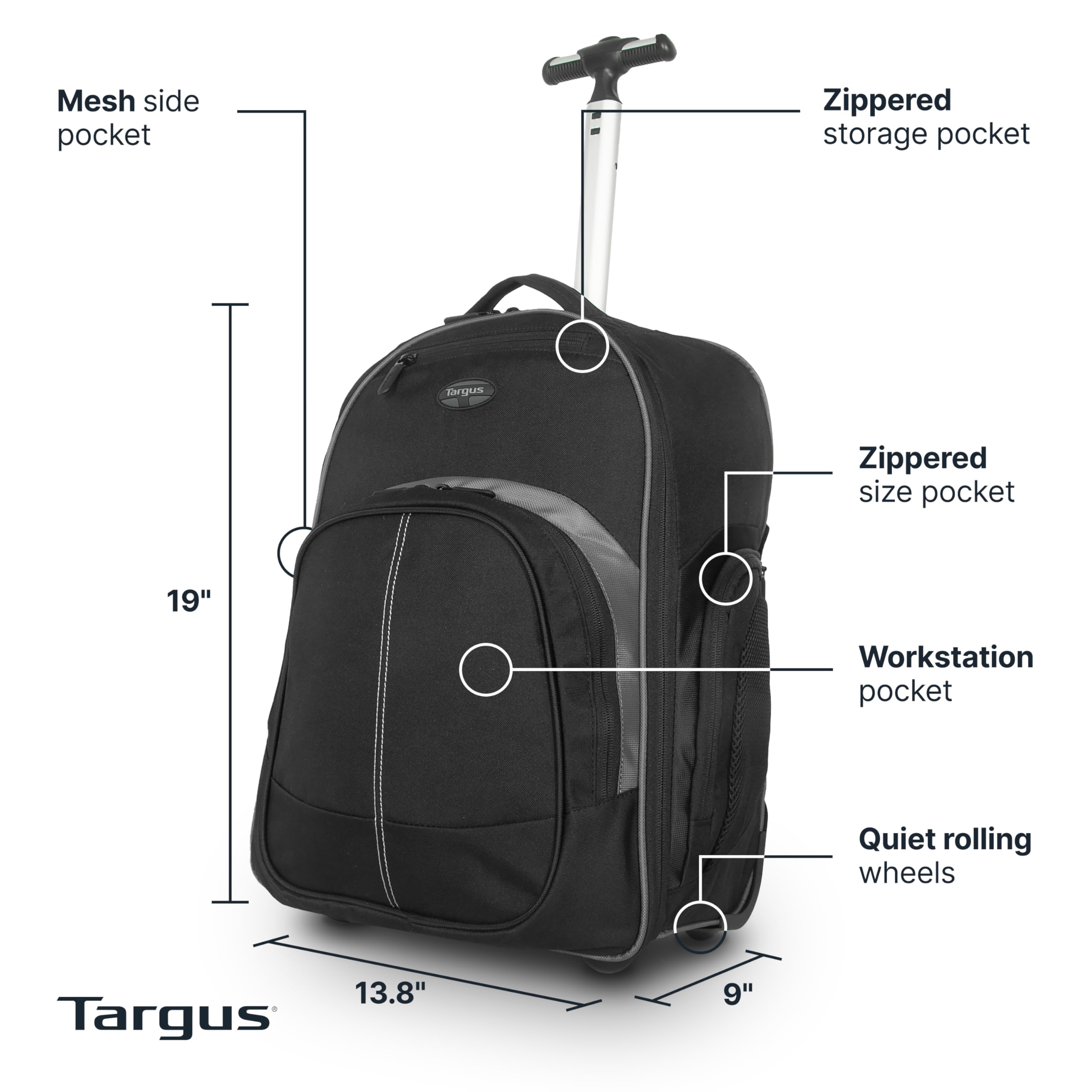 targus-16-inch-compact-rolling-backpack-black-wheeled-travel-bag-with-laptop-sle image 2