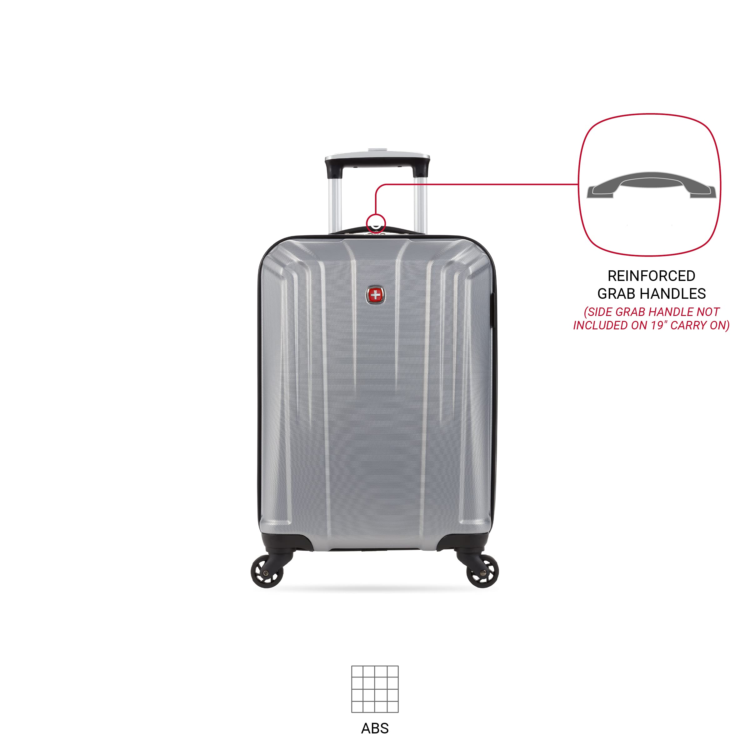 swissgear-3750-hardside-expandable-carry-on-luggage-with-spinner-wheels-silver-1 image 4