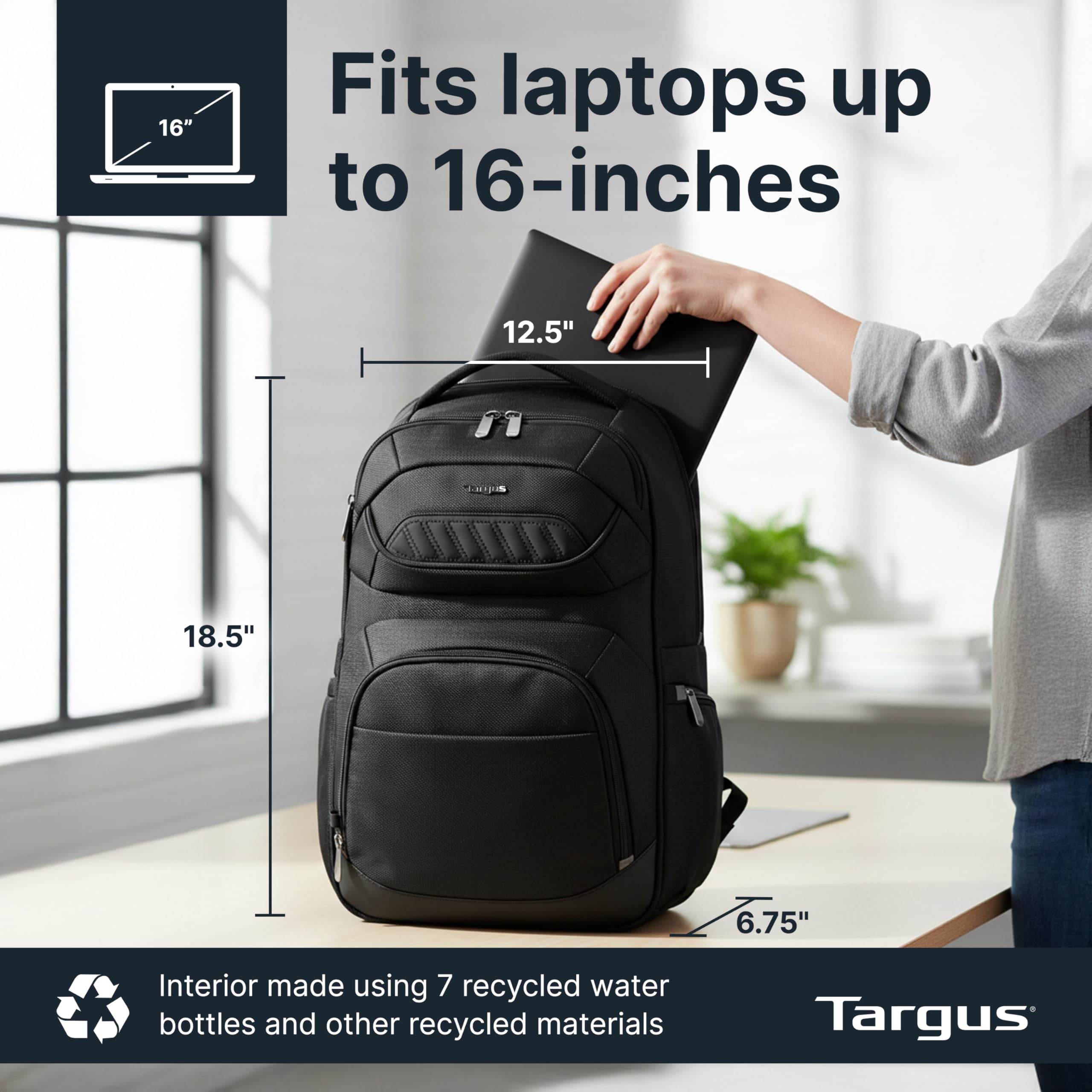 targus-legend-iq-laptop-backpack-for-16-inch-laptops-tsb705us-unisex-travel-back image 6