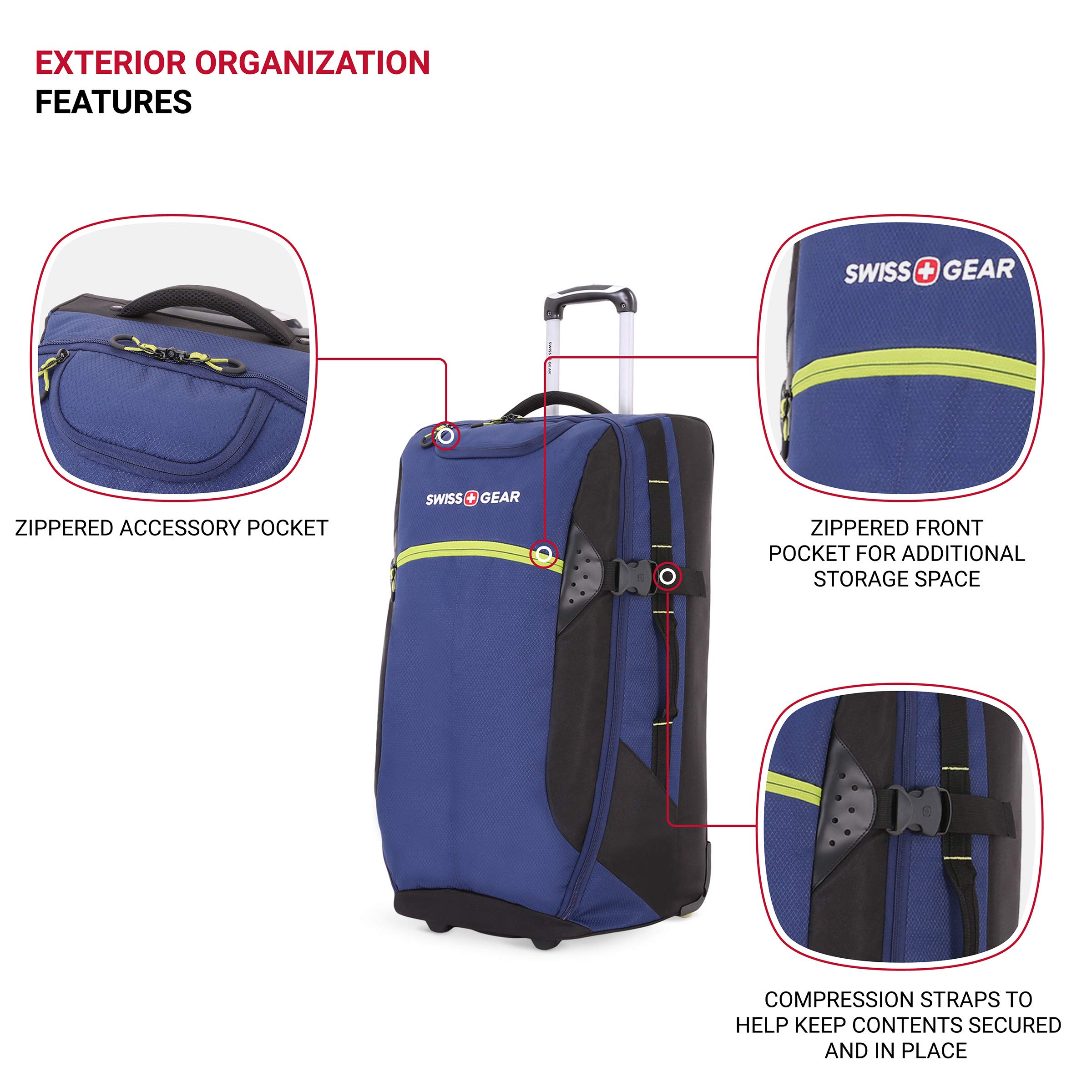 swissgear-apex-exec-wheeled-rolling-duffel-8-day-capacity-soft-shell-luggage-men image 3