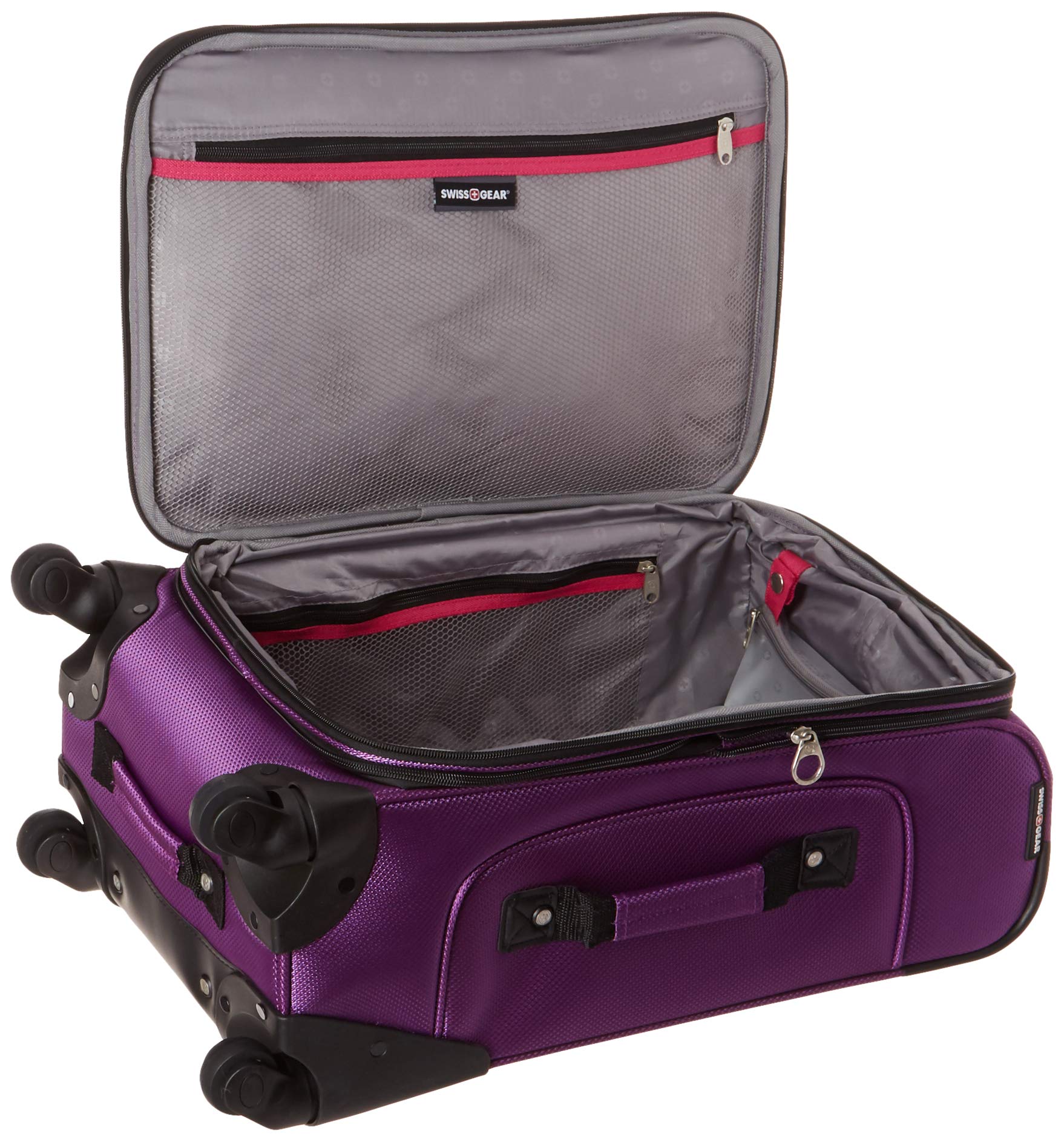 swissgear-sion-softside-expandable-carry-on-spinner-luggage-purple-21-inch image 5