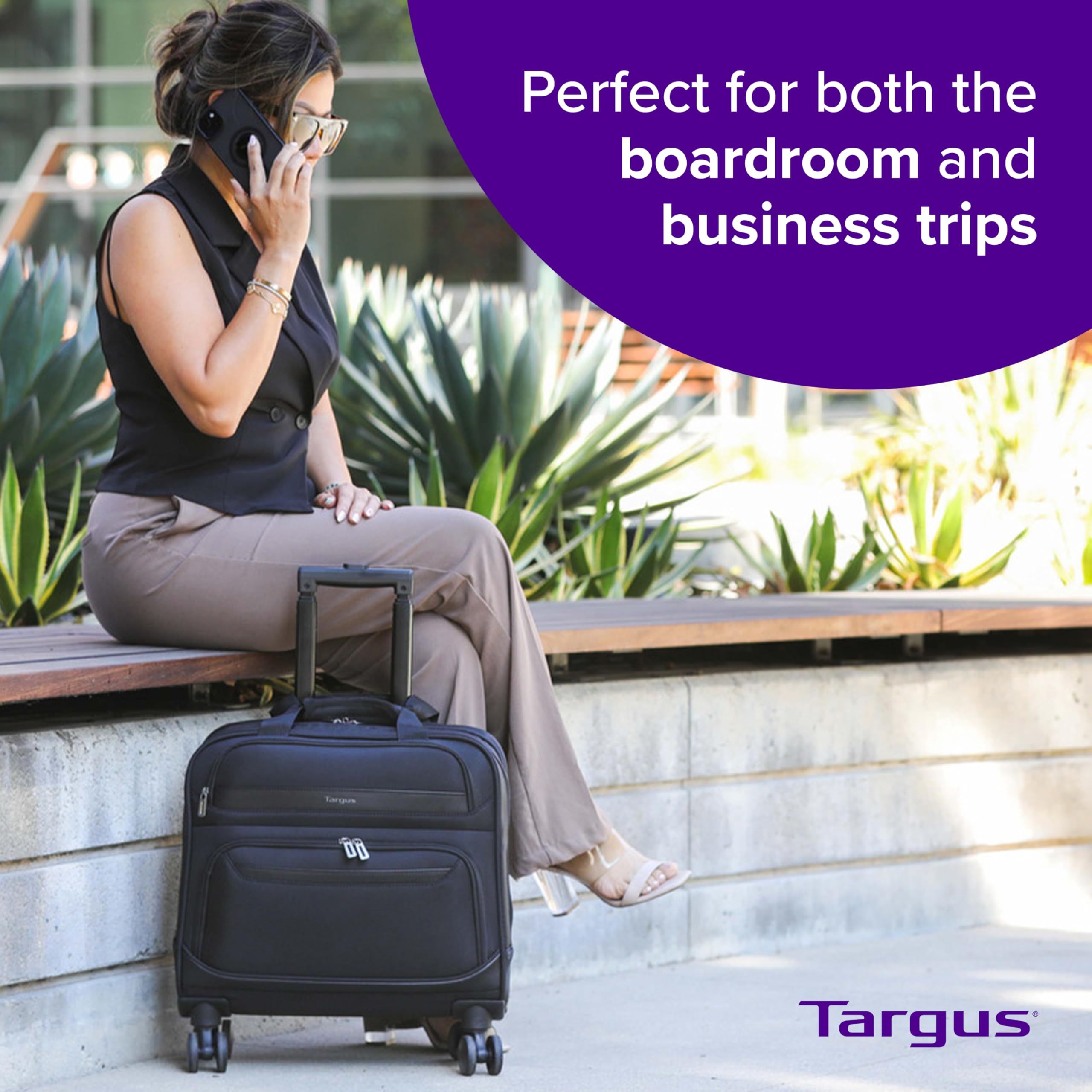 targus-16-transit-4-wheel-rolling-laptop-bag-lightweight-multi-compartment-carry image 4