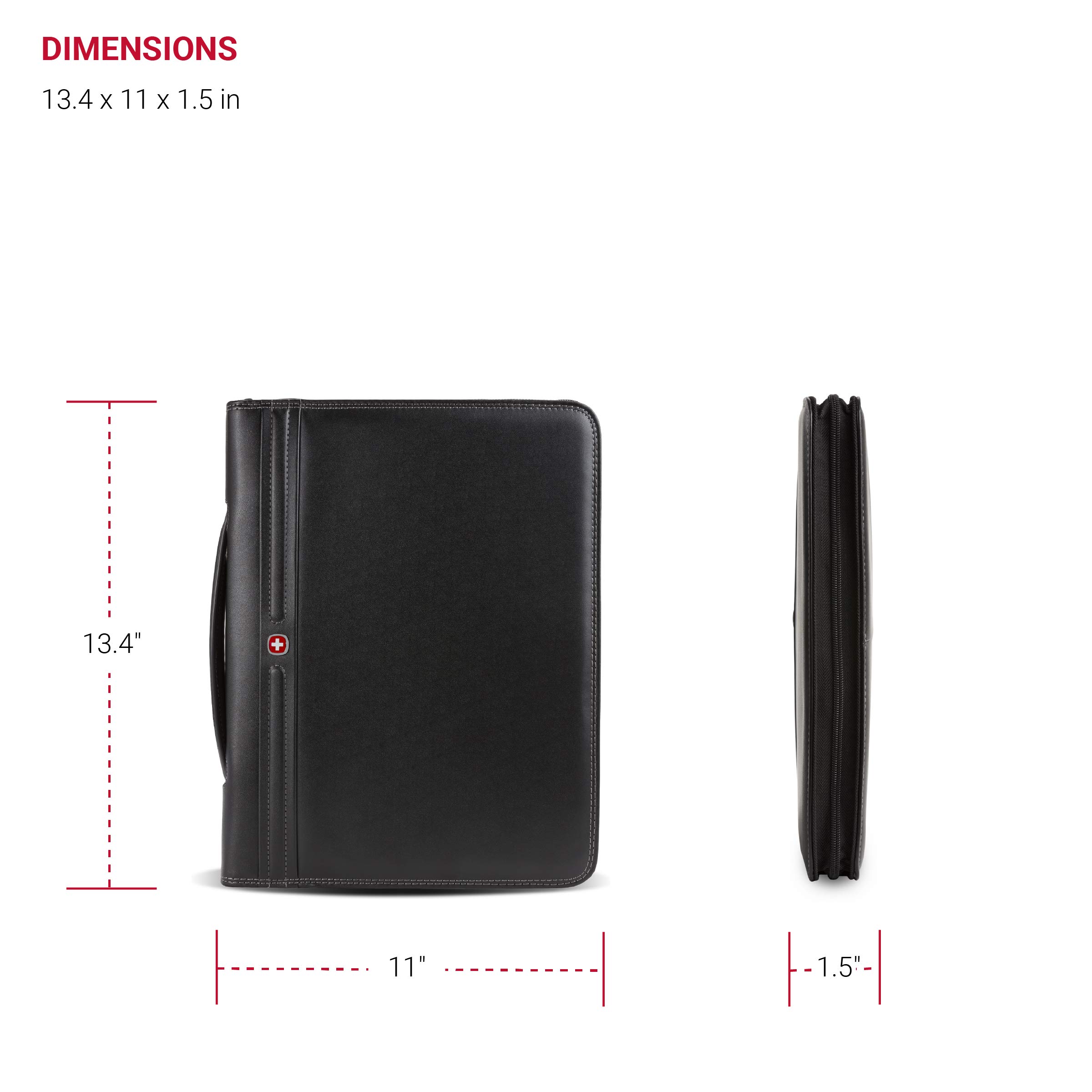 swissgear-wenger-concept-zippered-padfolio-legal-size-document-organizer-black image 6