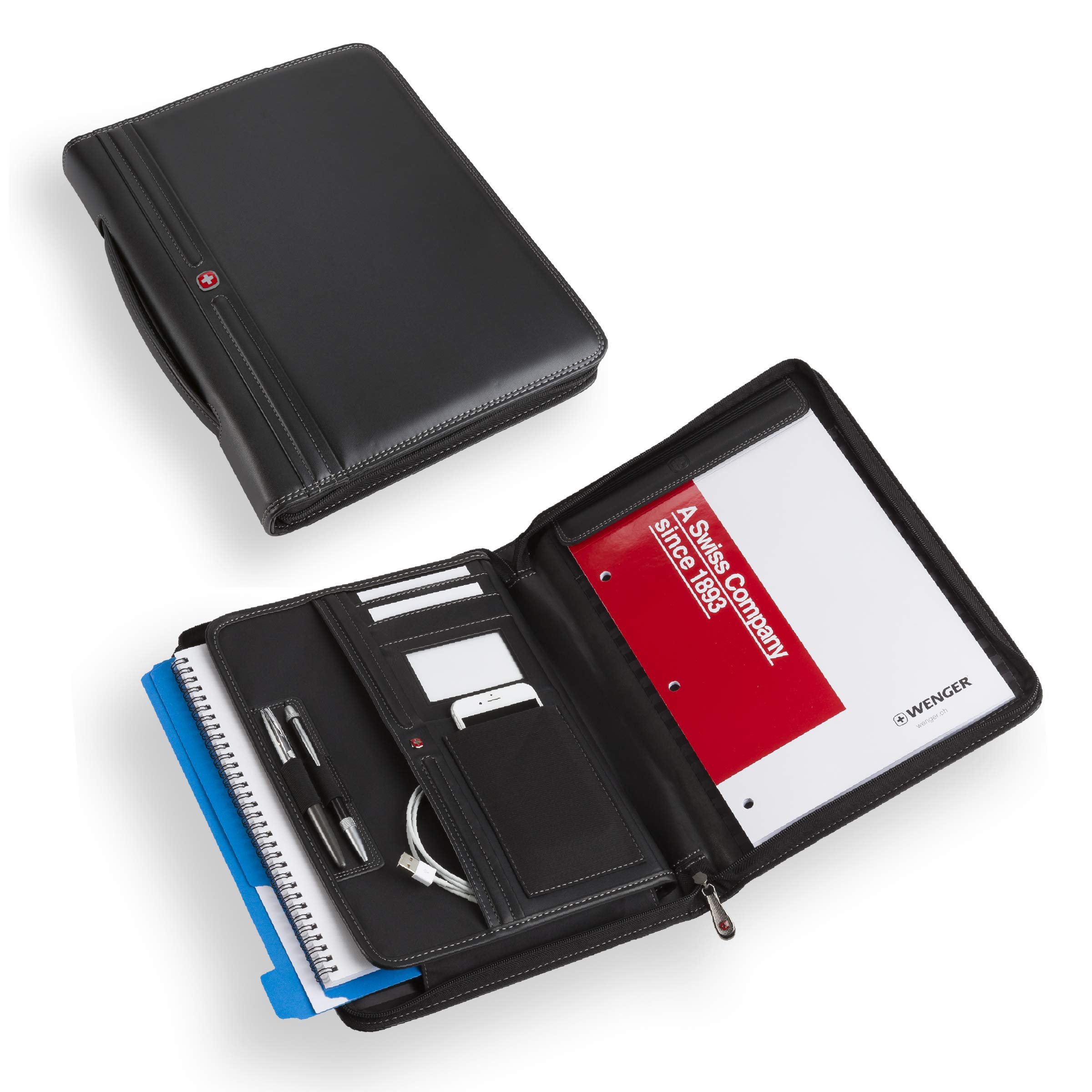swissgear-wenger-concept-zippered-padfolio-legal-size-document-organizer-black image 5
