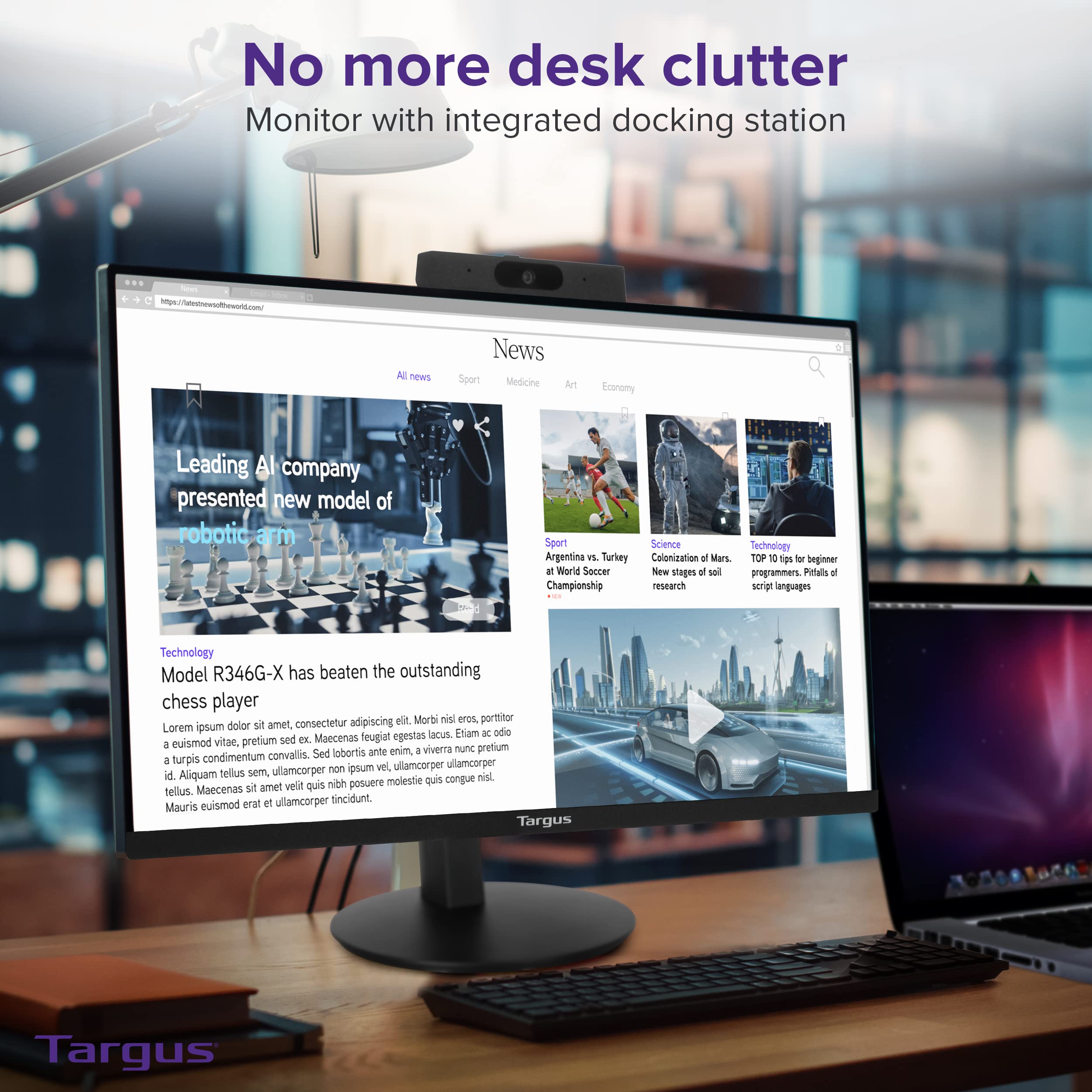 targus-24-inch-usb-c-docking-monitor-with-100w-pd-1080p-height-adjustable-360-ro image 2