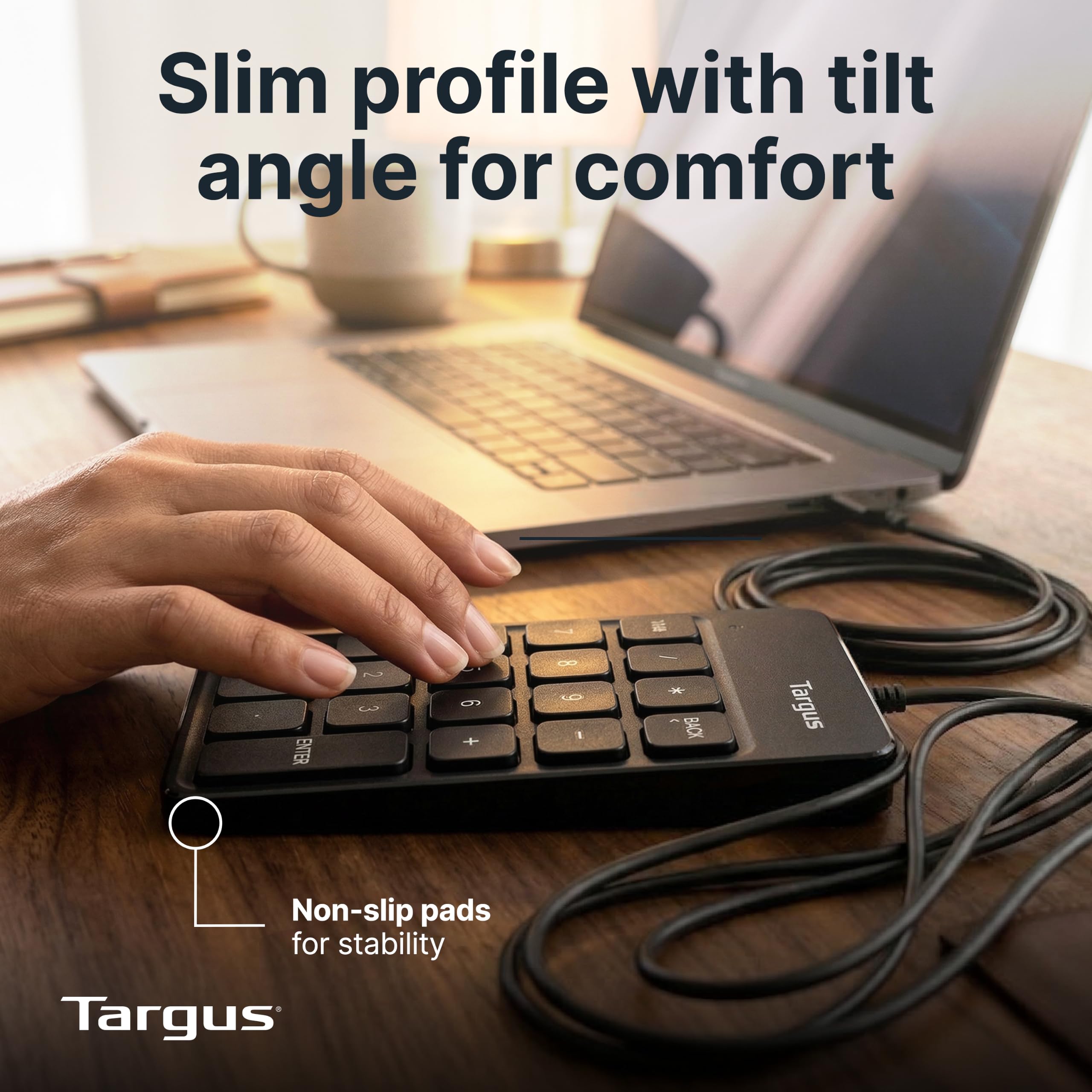 targus-wired-numeric-ecosmart-keypad-18-full-size-keys-slim-ergonomic-design-usb image 3