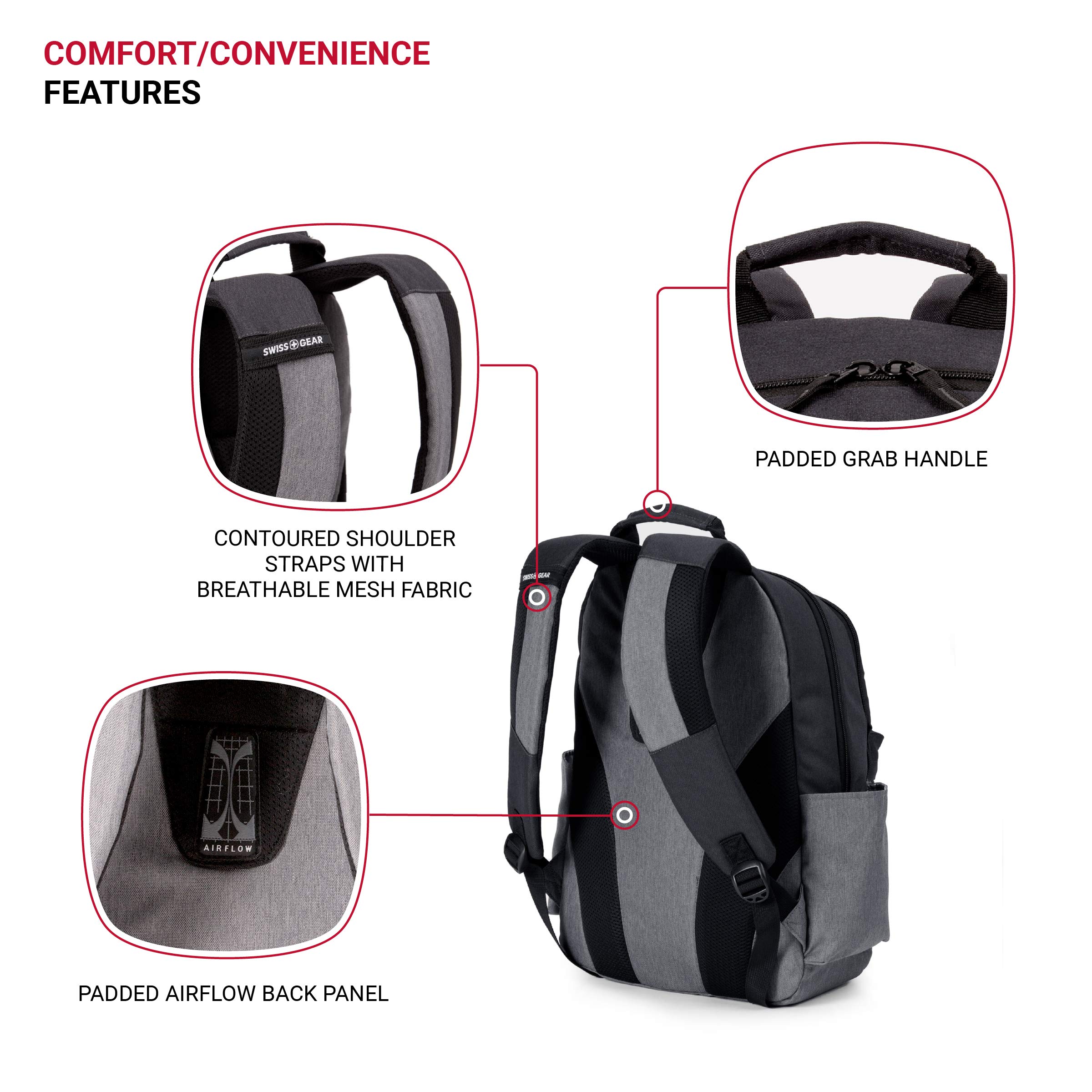 swissgear-2789-laptop-backpack-for-13-inch-laptops-grey-black-27-4l image 2