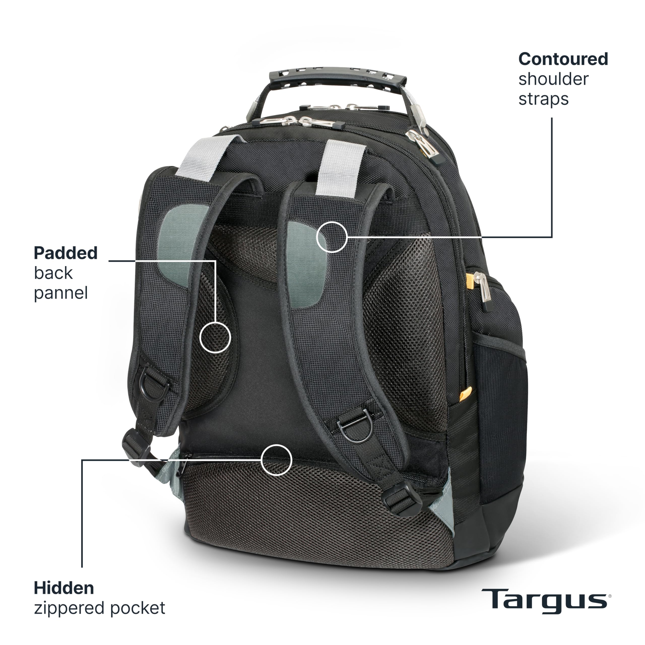 targus-drifter-ii-laptop-backpack-for-men-and-women-fits-17-laptops-black-gray-t image 3