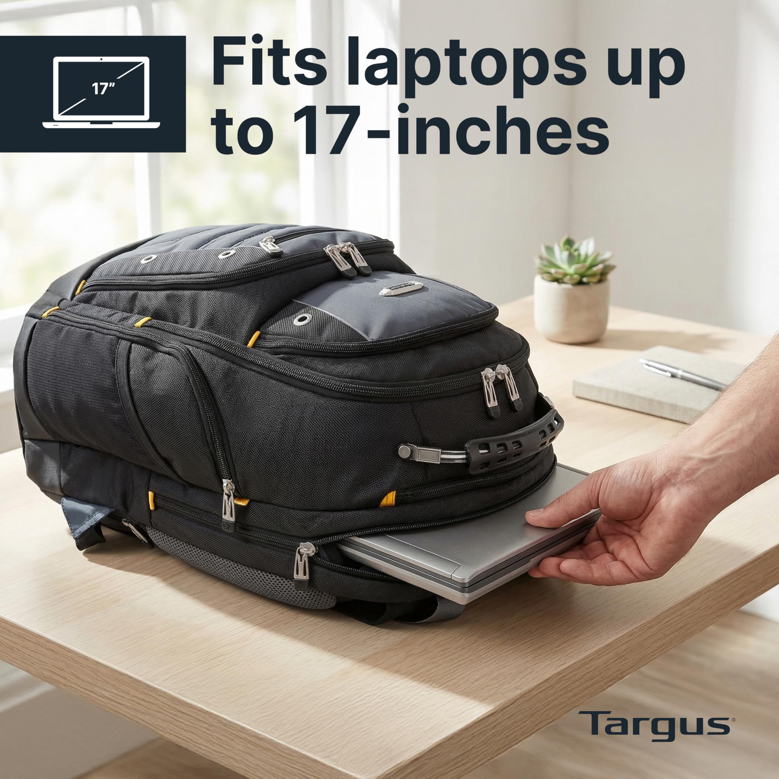 targus-drifter-ii-laptop-backpack-for-men-and-women-fits-17-laptops-black-gray-t image 7