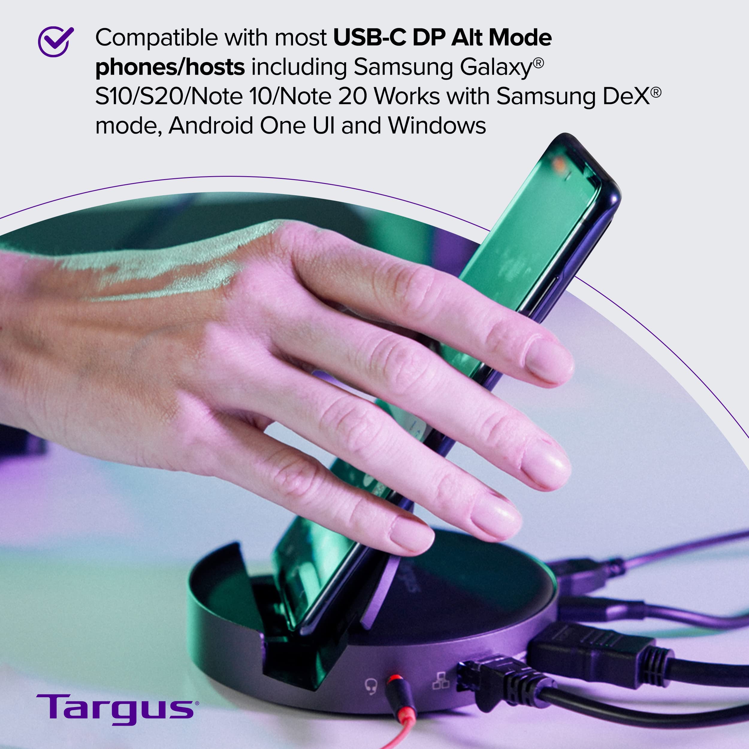 targus-awu420gl-universal-usb-c-phone-docking-station-for-samsung-galaxy-s10-s20 image 6