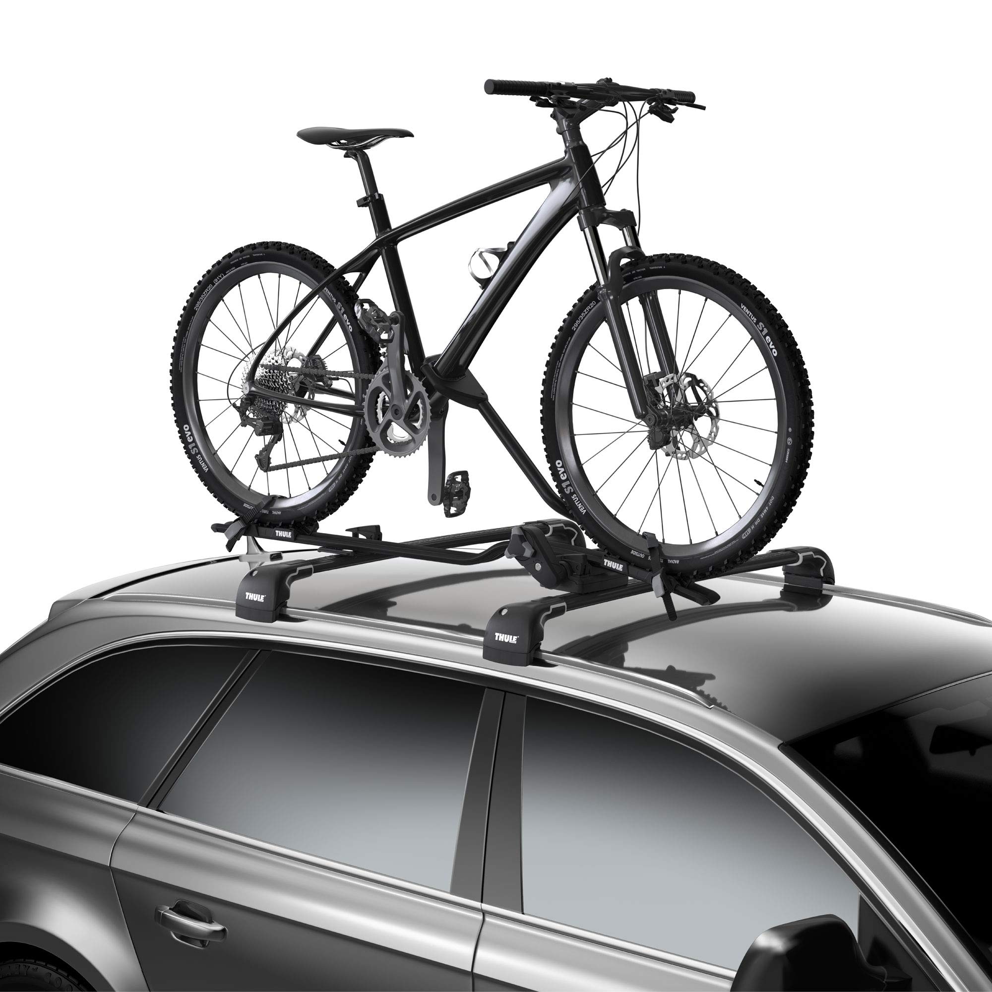 thule-proride-xt-universal-rooftop-bike-rack-for-cars-with-factory-and-thule-rac image 1