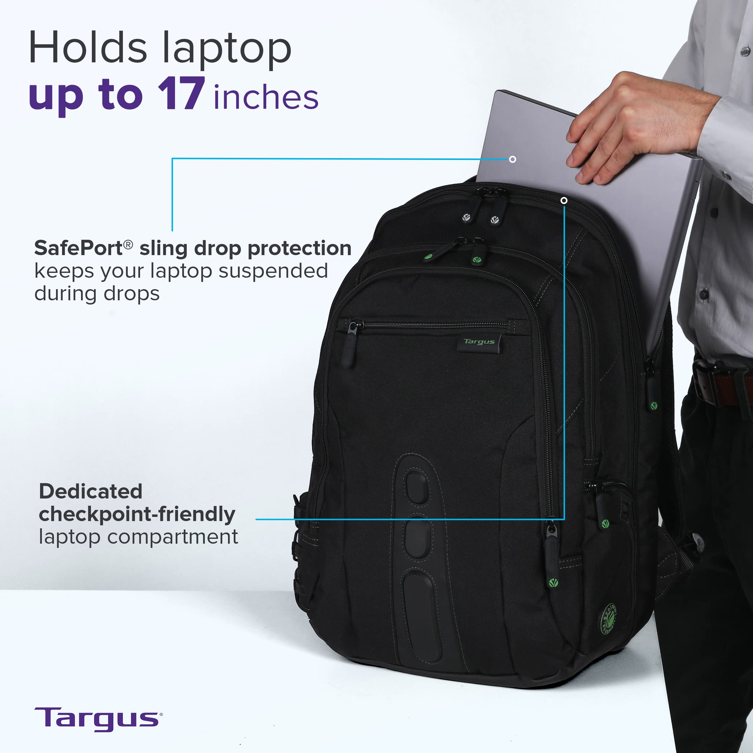 targus-spruce-ecosmart-travel-laptop-backpack-tsa-friendly-17-inch-carry-on-back image 6