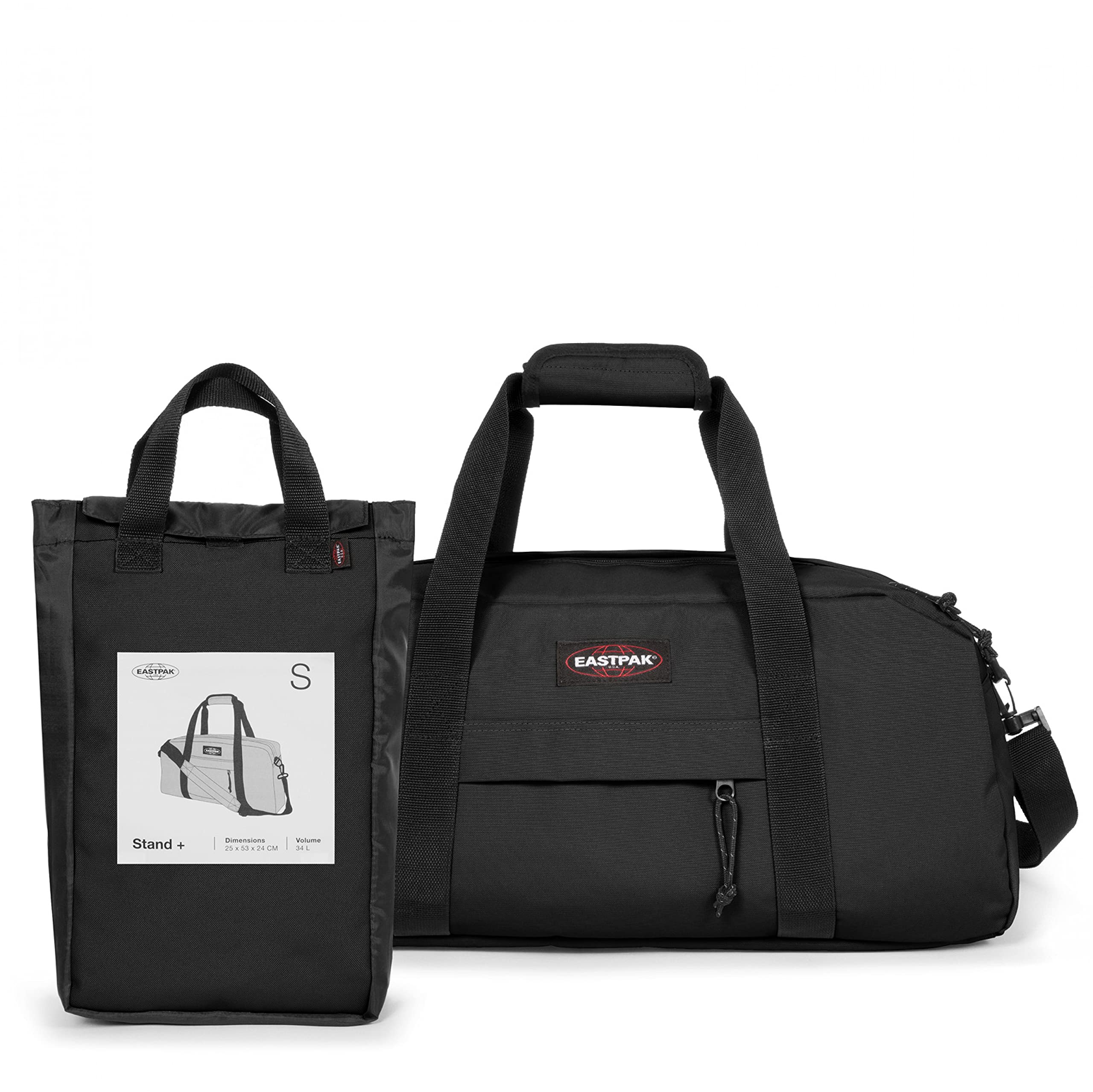 eastpak-stand-travel-duffle-lightweight-carry-on-duffel-bag-in-black image 5