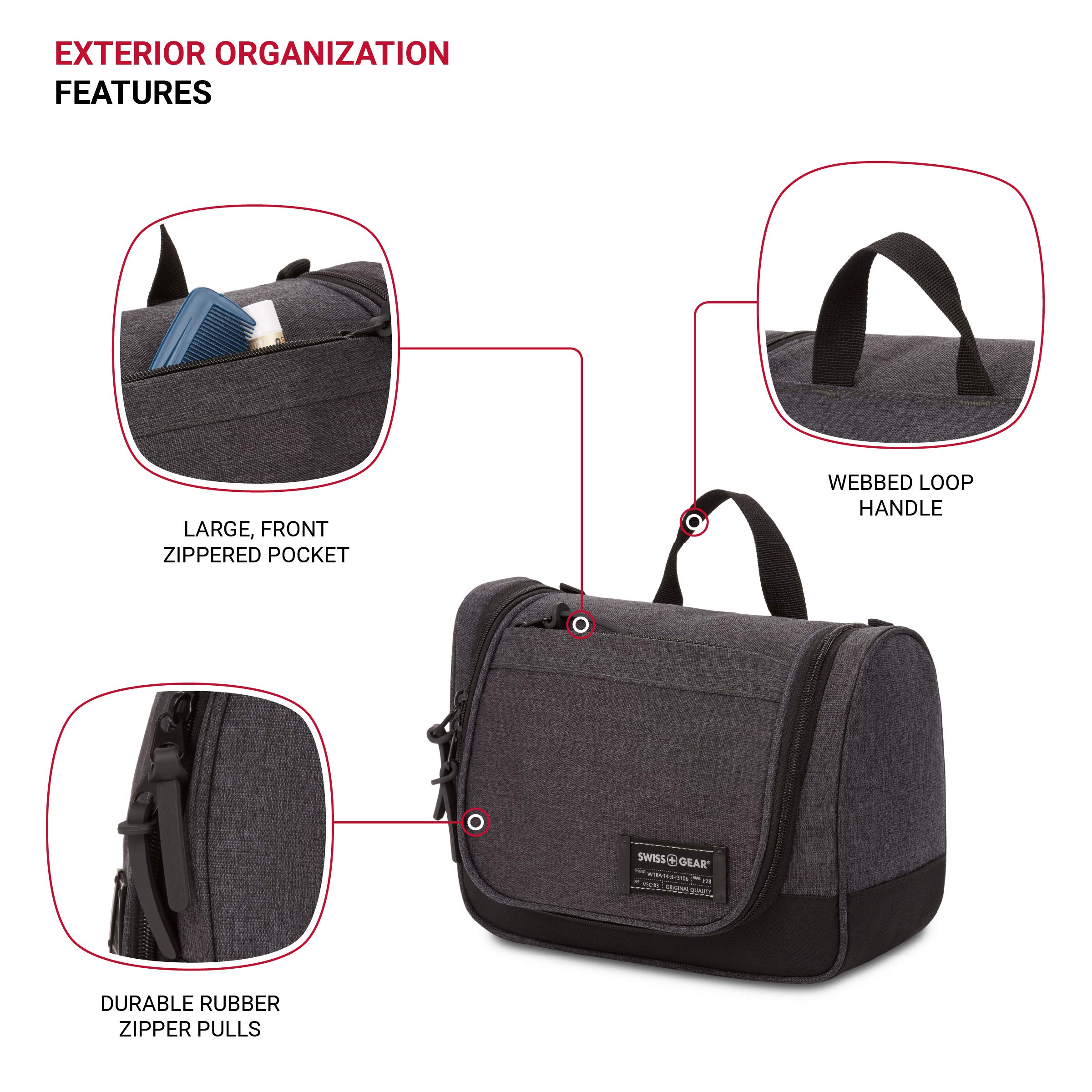 swissgear-getaway-hanging-toiletry-kit-model-2379-tsa-friendly-travel-organizer image 3