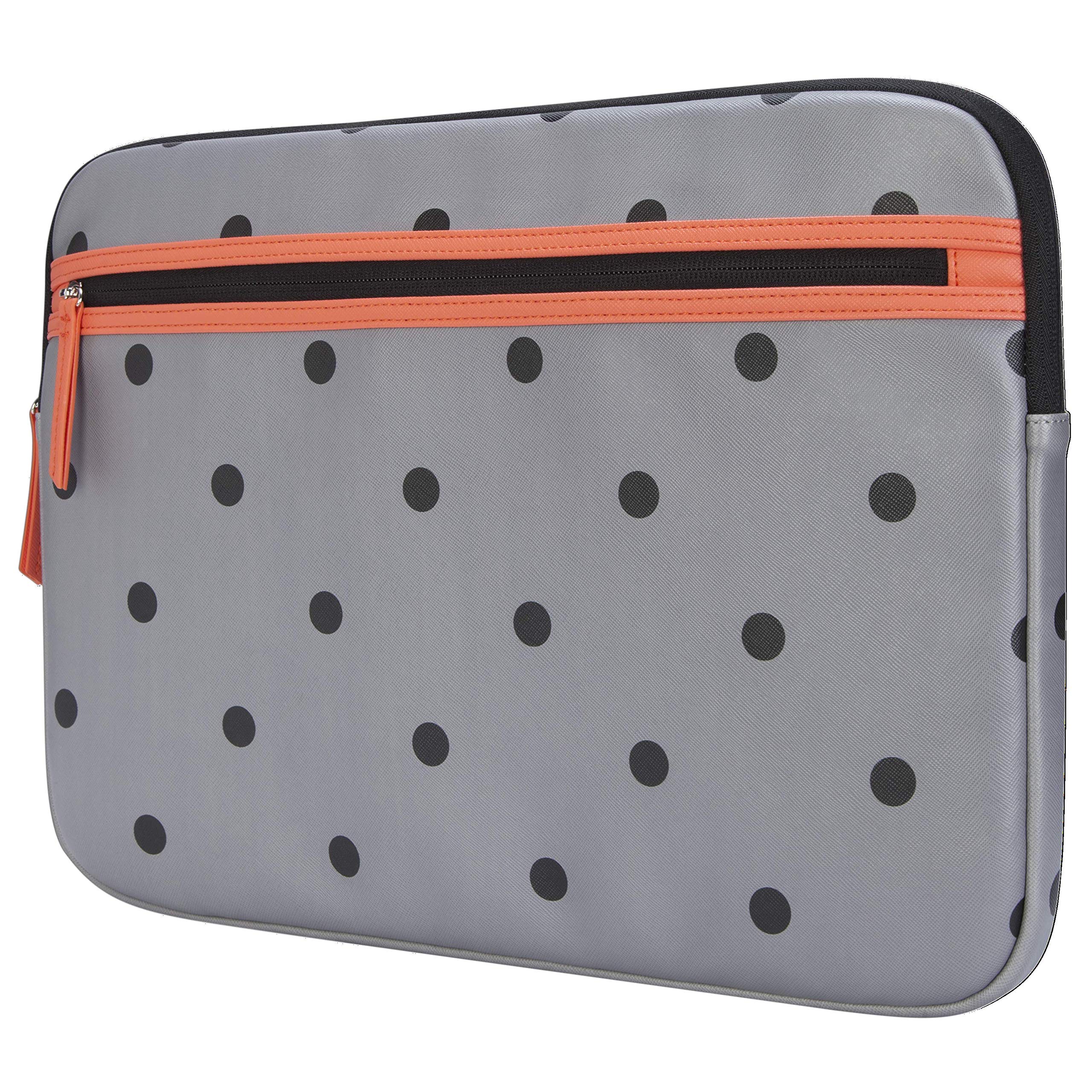 targus-arts-edition-15-6-inch-laptop-protective-sleeve-polka-dot-gray-salmon-tss image 3
