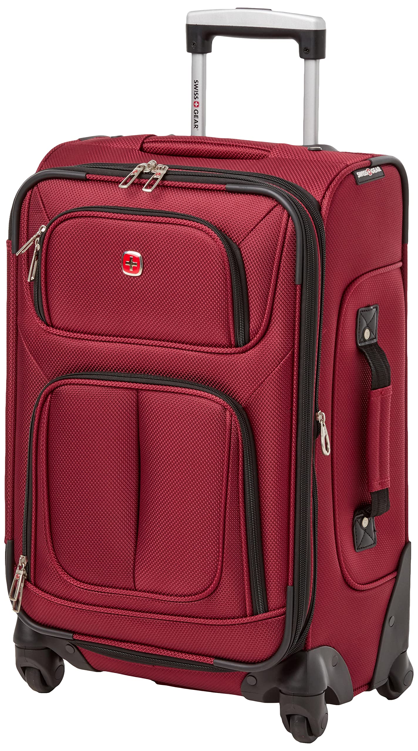 swissgear-sion-softside-expandable-spinner-luggage-burgundy-carry-on-21-inch image 1