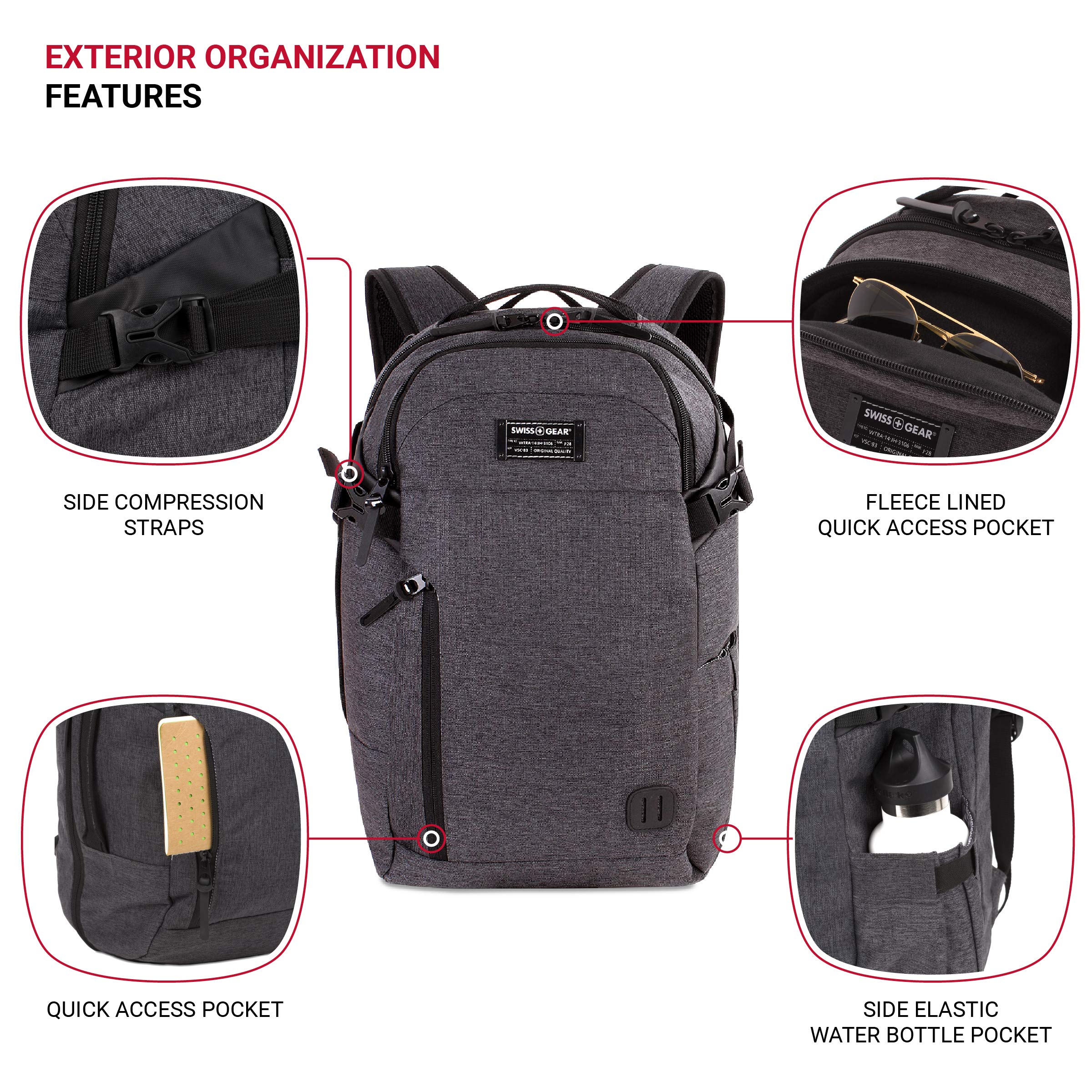 swissgear-hybrid-travel-laptop-backpack-heather-grey-18-inch-fits-16-inch-laptop image 3