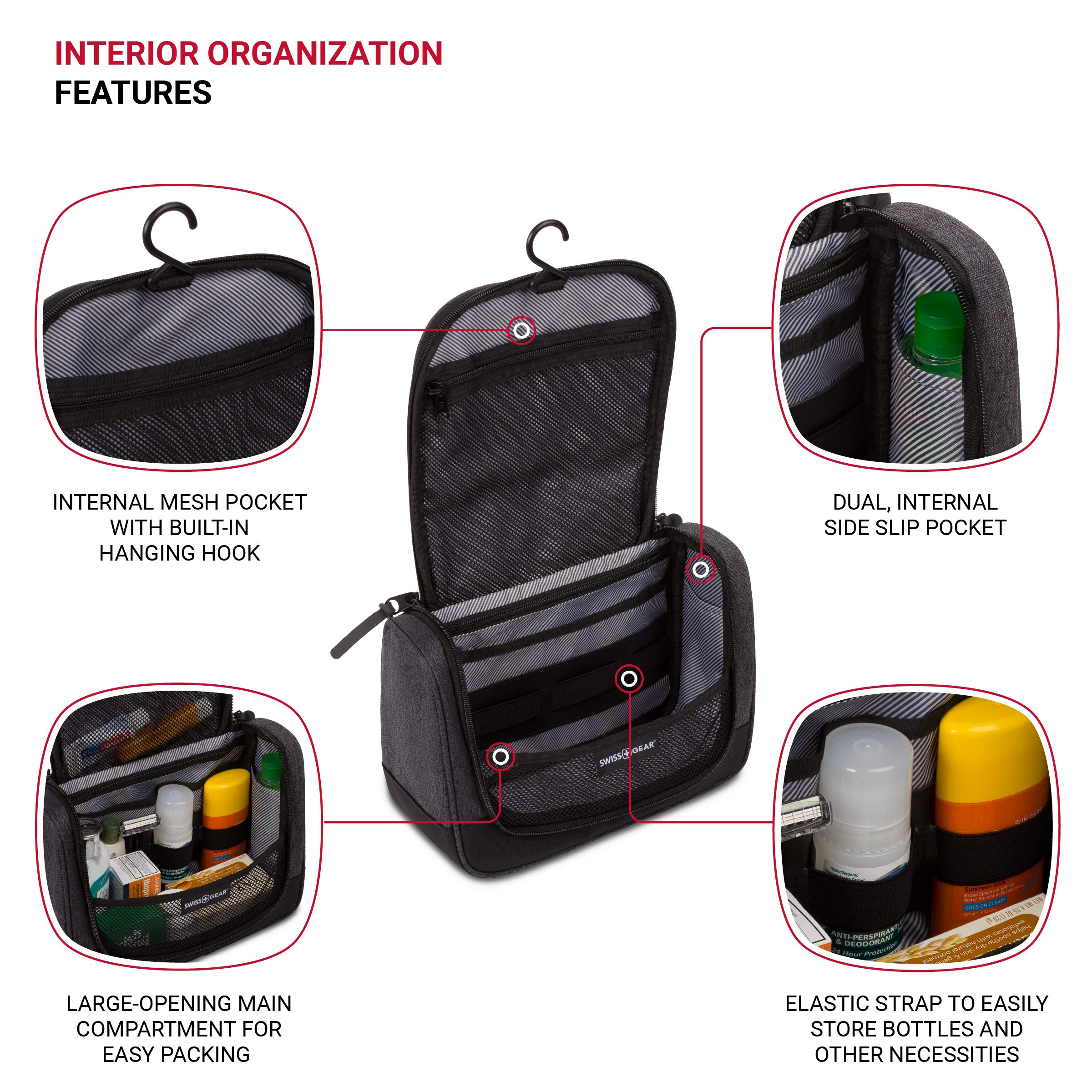 swissgear-getaway-hanging-toiletry-kit-model-2379-tsa-friendly-travel-organizer image 2