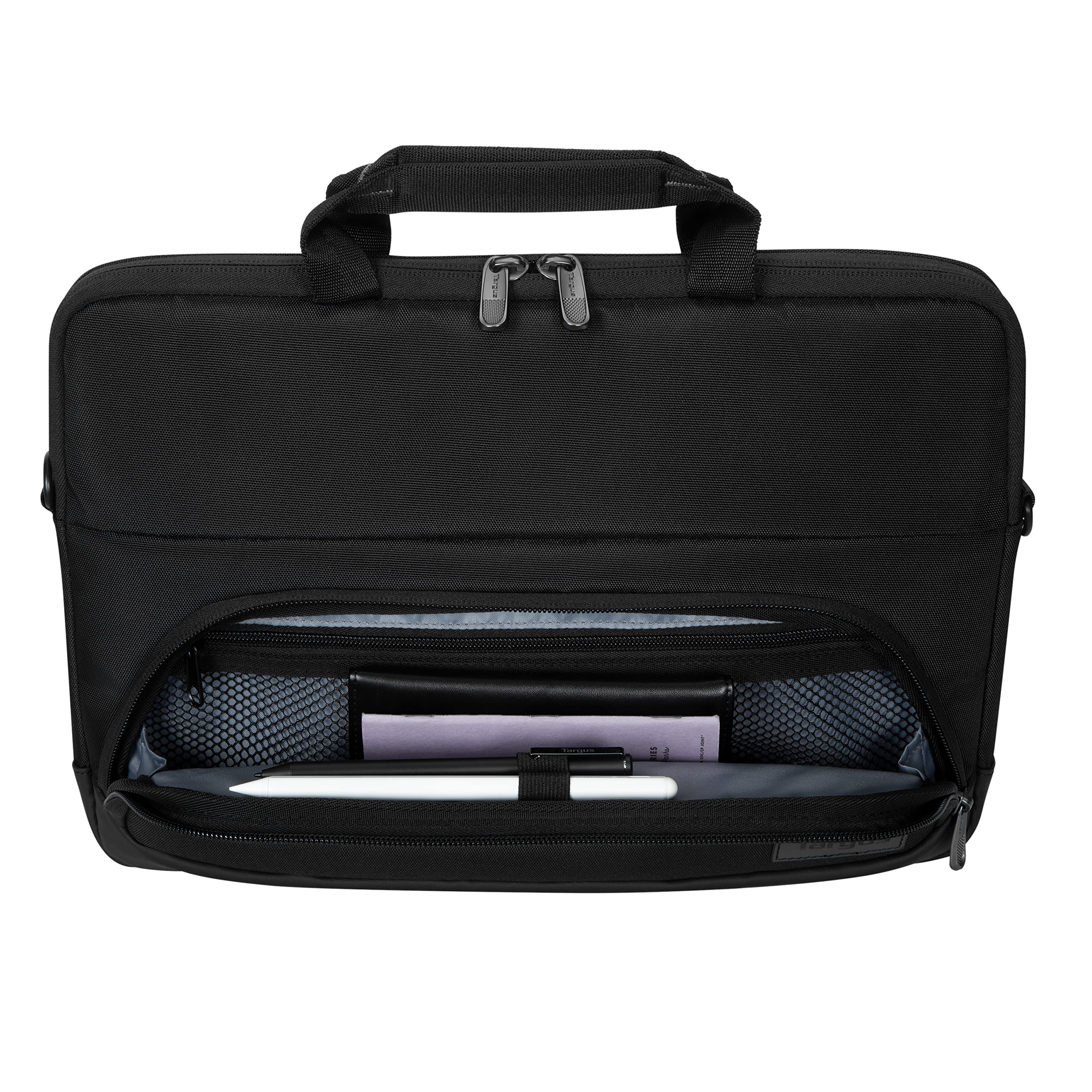 targus-12-14-laptop-bag-for-business-and-travel-black-messenger-bag-with-removab image 6