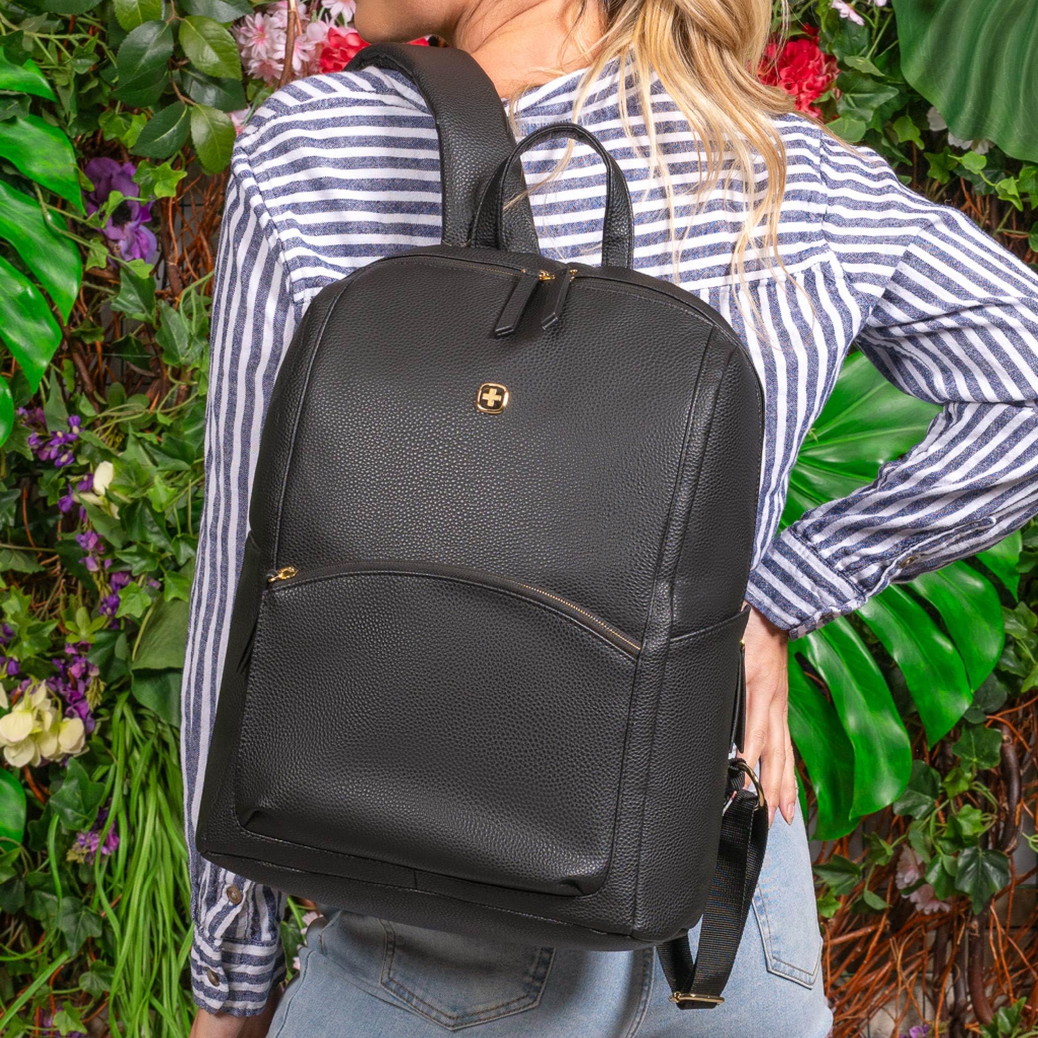 swissgear-serenity-luxe-women-s-laptop-backpack-fits-13-inch-laptops-black-16-in image 4