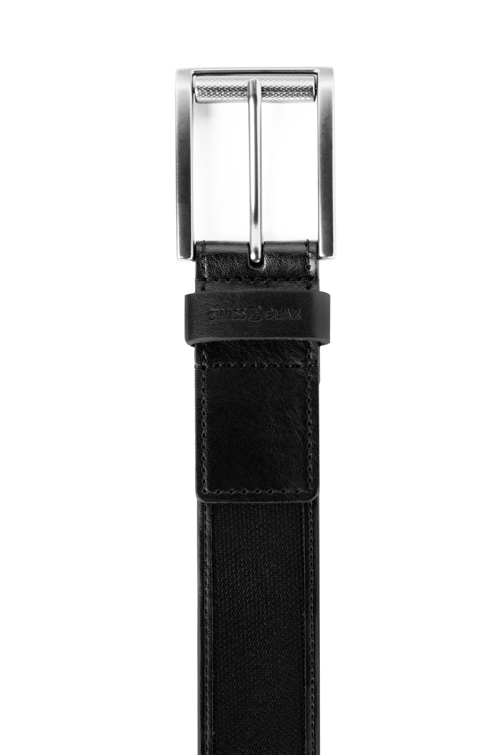 swissgear-inlay-roller-xlarge-leather-belt-brushed-gunmetal-buckle-webbed-nylon- image 2