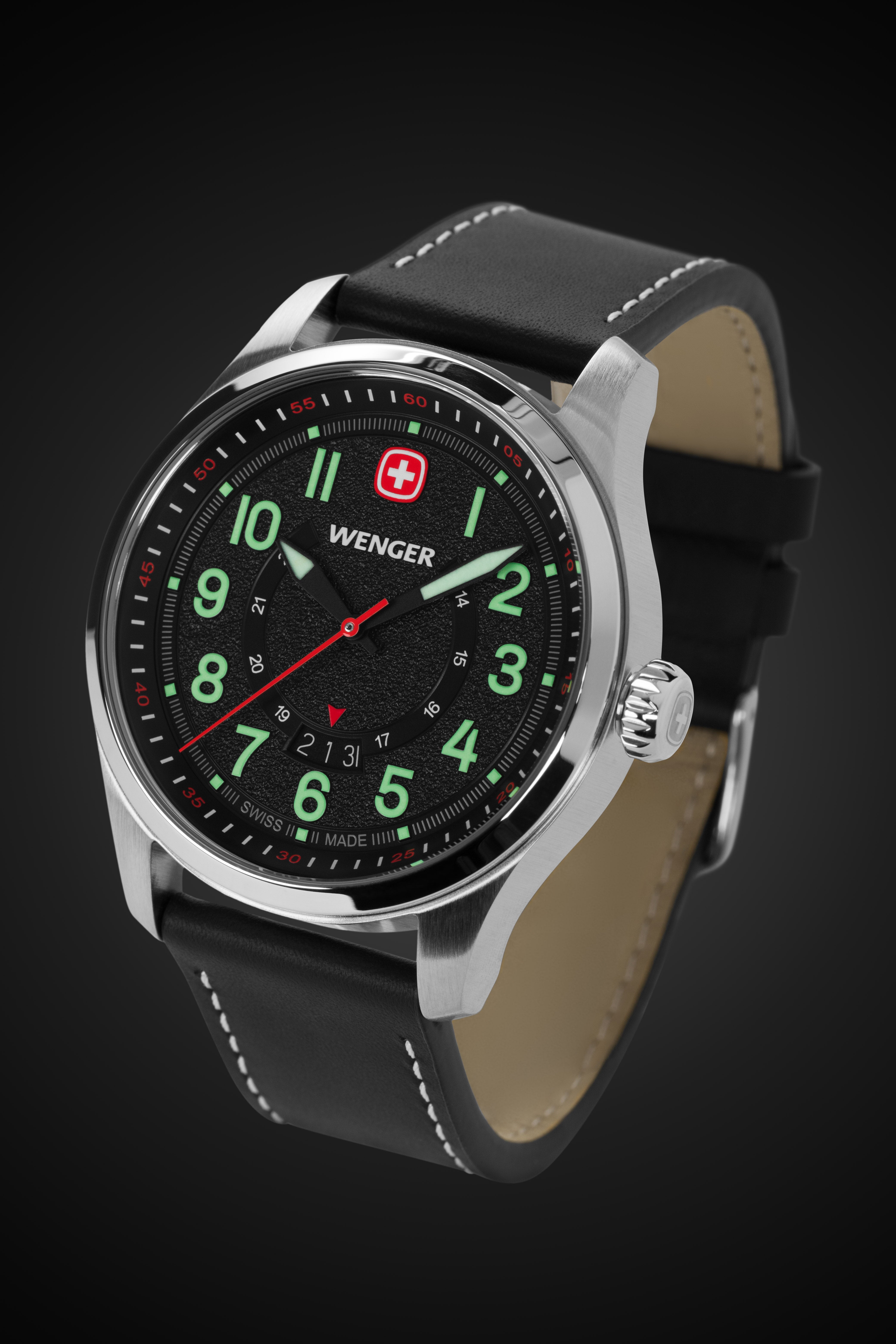 wenger-terragraph-swiss-quartz-watch-black-dial-black-leather-strap-stainless-st image 2