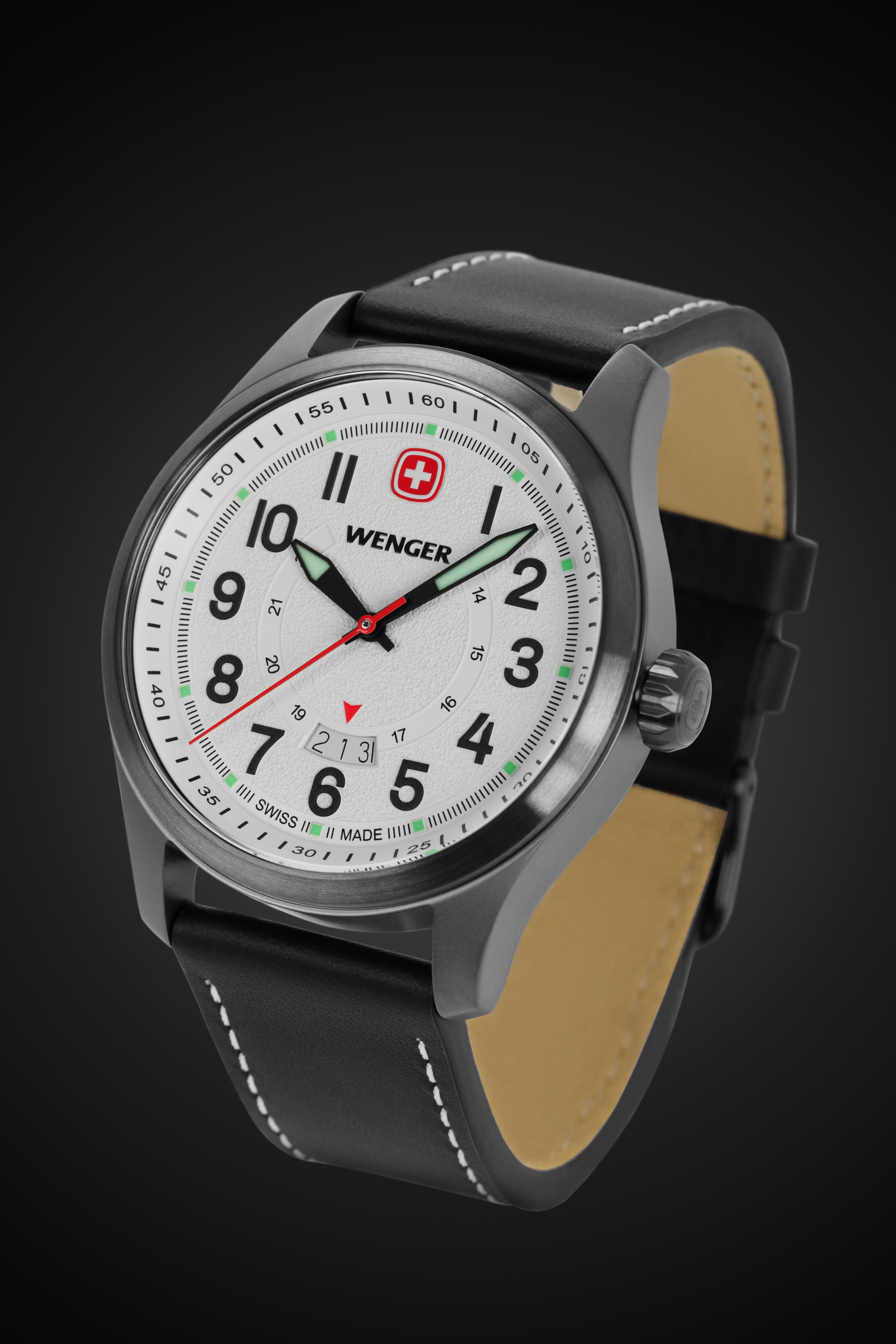 wenger-terragraph-swiss-watch-in-black-ice-with-white-dial-and-black-leather-str image 2