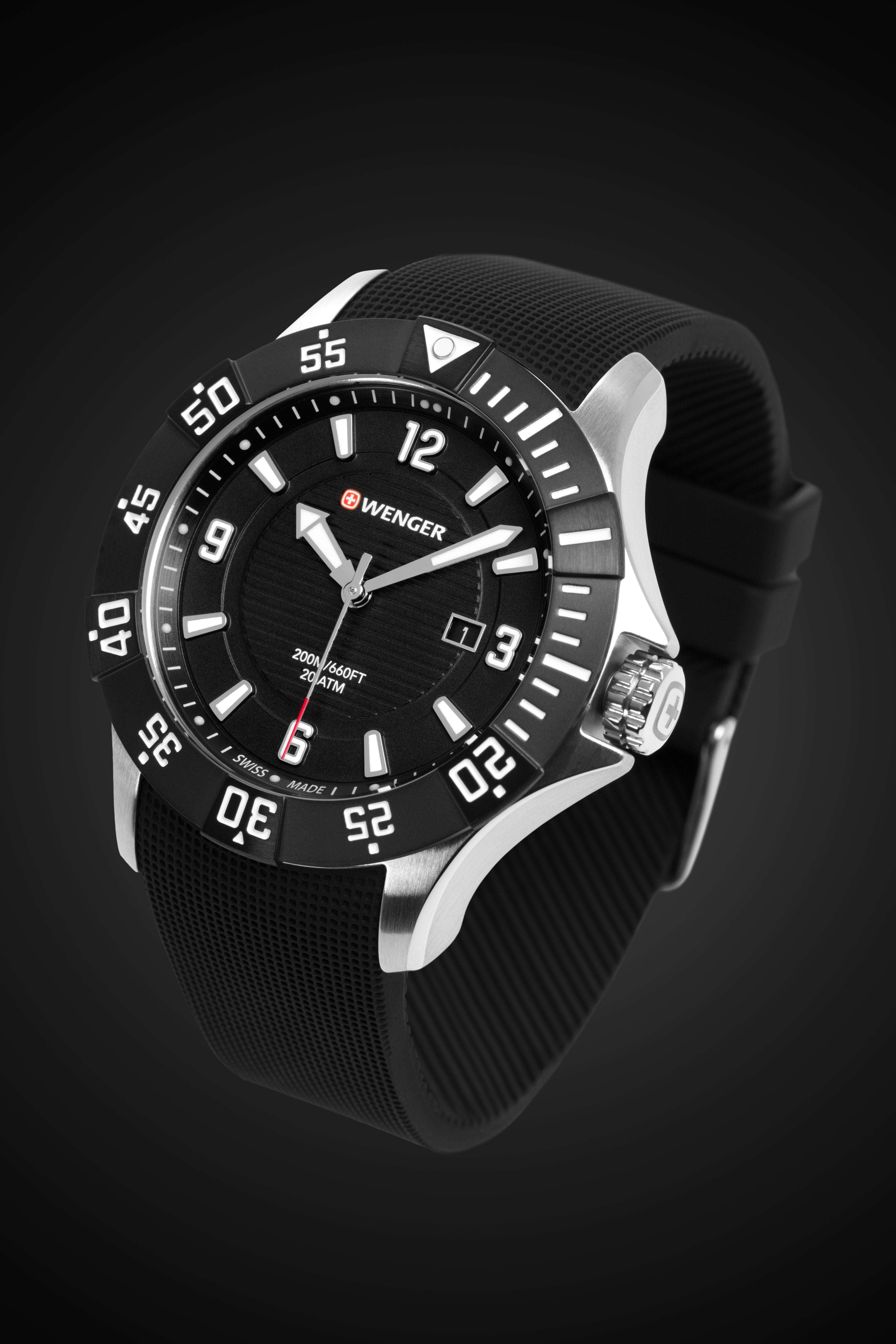 wenger-seaforce-swiss-watch-black-dial-black-silicone-strap image 1